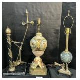 Capodimonte, Brass & Marble, Lamps.