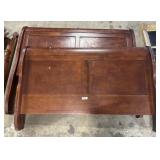 Vtg Mahogany Sleigh Style Head & Footboard.
