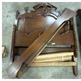Vtg Walnut Eastlake Style Bedframe.