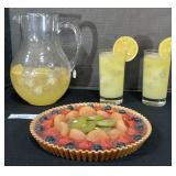 Resin Fruit Tart & Lemonade Decor.