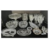 Vintage EAPG Glass, Goblets, Pedestal, Bowls.