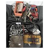 Vice grip, whole saws, sockets, screwdrivers