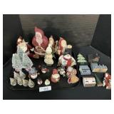 Handmade Christmas Figurines, Bottle Brush Trees.
