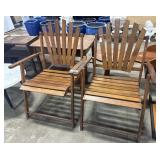 (2) Mid Century Modern WoodenSlat Folding Chairs.