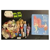 Vintage Barbie Dolls, Case & Accessories.