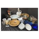 Carnival Glass, Fireking, Milk Glass, A&W Glasses.