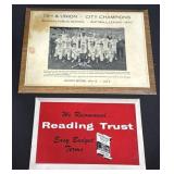 Reading Softball Portrait & Reading Trust Sign.