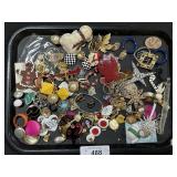 Costume Jewelry Earrings & Brooches.