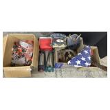 Shotgun Wads, USA Flag, Antlers, Jeep Toy.