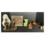 Frank Art Sailor Bookends, Art Glass Bowl, Vases.