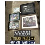 NY Yankees Metal Street Sign, Sports Prints.