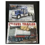 Gravel Trailer & Kenworth Semi Truck Models.