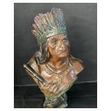 Native American Chalkware Bust.