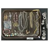 Costume Jewelry, Lapis  Necklaces, Earrings.