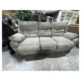Soft Beige Reclining Sofa.