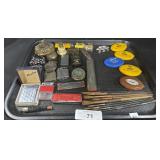Lighters, Change Holders, Paint Brushes.