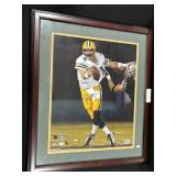 Autographed Brett Favre Football Picture.
