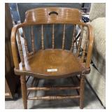 Grainy Oak Captains Chair.