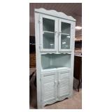 Cute Blue Corner Cabinet.