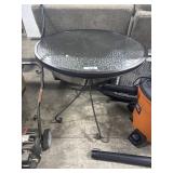 Glass Top Wrought Iron Patio Table.
