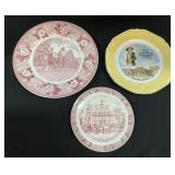 Souvenir Plates, Staffordshire Ware.