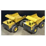 Pair Of Vintage Pressed Steel Tonka Trucks.