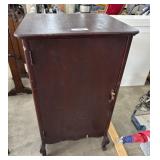 Vtg Cherry Chimney Cabinet.