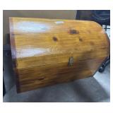 Neat Curved Wooden Trunk.