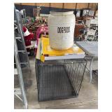 (2) Large Dog Crate & Food Bin.