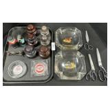 Stoneware Insulators, Adv. Ashtrays, Pinking Shear