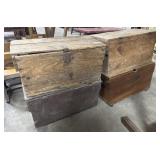 (4) Primitive wooden Crates.