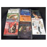 10 Vintage Playboy Magazines.