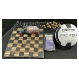 Glass & Stone Chess Board, Ace Bank, Hitch Wiring.