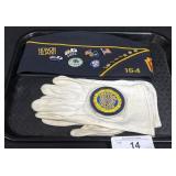 American Legion Gloves & Hat W/Pins.
