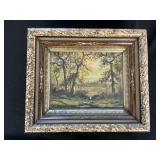 Artist Signed 1900s Oil Painting On Canvas.