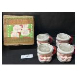 Vintage Japan Santa Land Christmas Mugs