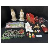 Vintage Christmas, Ornament, Decor, Lighted Angels