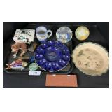 Roadside America Platter, Christmas Ornaments.