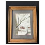 Artist Signed Watercolor Painting.