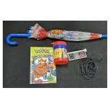 Nintendo Controller, Pokemon, Disney Umbrella.