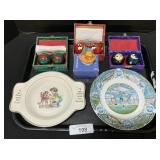 Hishru Healthy Balls, Porcelain Plates, Christmas.