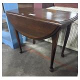 Dark Cherry Drop Leaf Table.