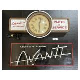 Vintage Motor Cars Light Up Signs.