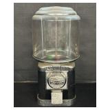 Vintage Beaver Coin Operated Gumball Machine.