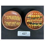 L. Breininger Redware Pottery Plates.