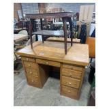 Vtg Writing Desk & Side Table.