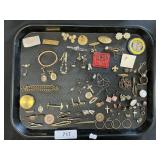 Sterling Silver Pin, Costume Jewelry, Tie Clips.