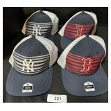 Yankees & Red Soxï¿½s Snap Back Trucker Caps.