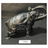 Vintage Cast Iron Elephant Still Coin Bank.