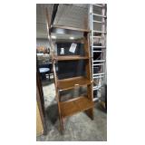 Wooden Ladder Style Shelf.